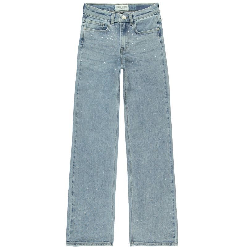 Blue Used glitter wide leg jeans Yara - Capuchon Fashion