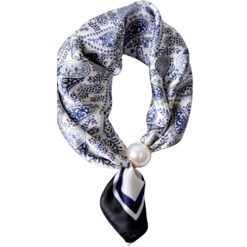 Blue-white parel sjaaltje Chloe - Capuchon Fashion