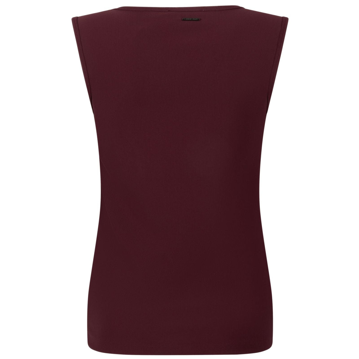 Bordeaux travel mouwloze rib top Suus - Capuchon Fashion