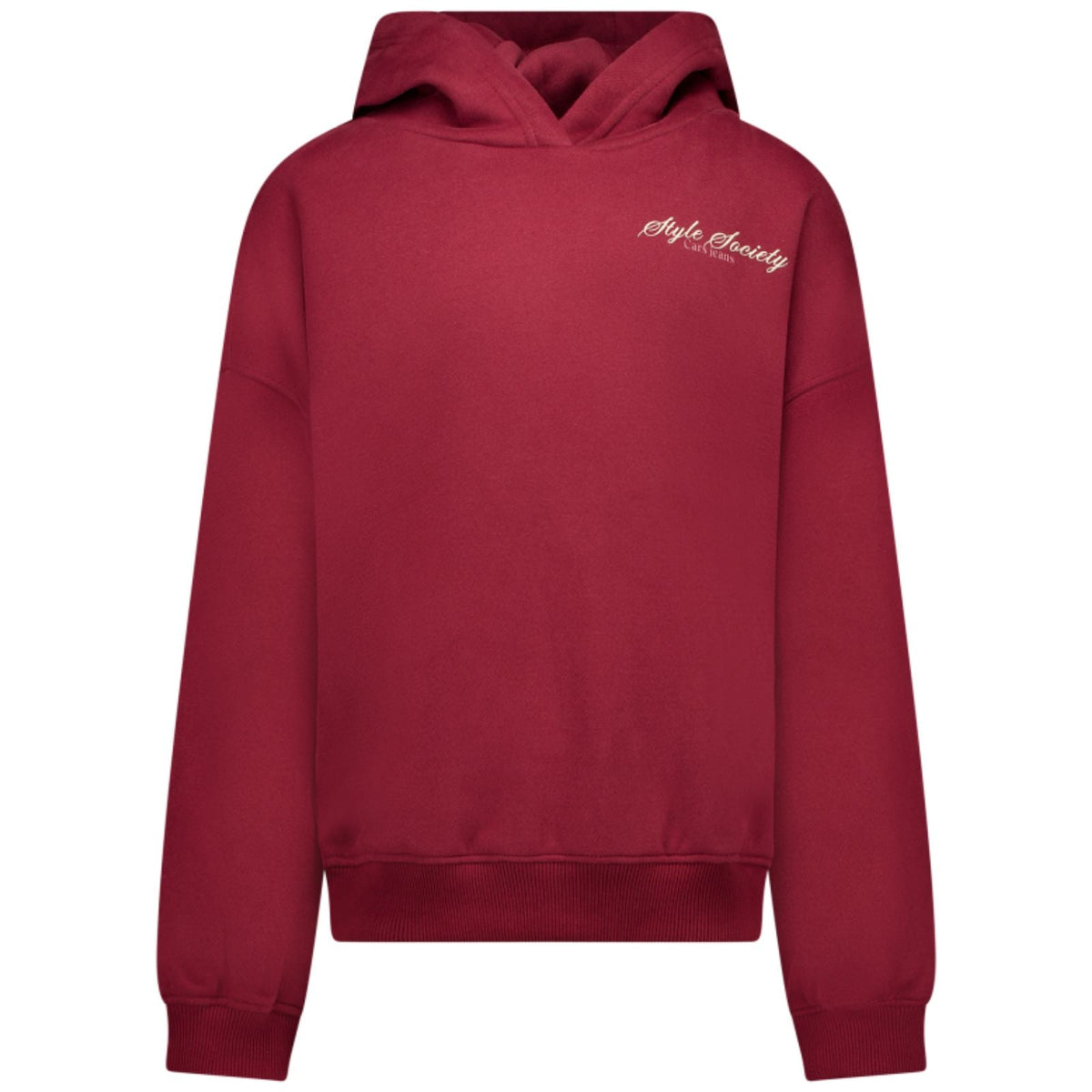 Bordeauxrode backprint hoodie Hearley - Capuchon Fashion