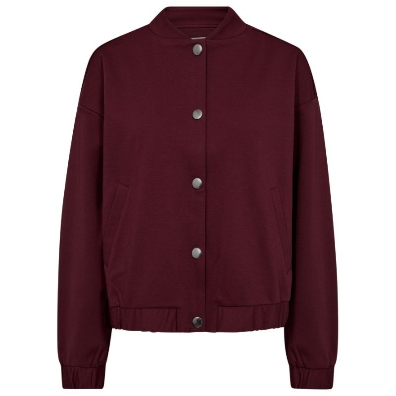 Bordeauxrode bomber jacket Naya - Capuchon Fashion