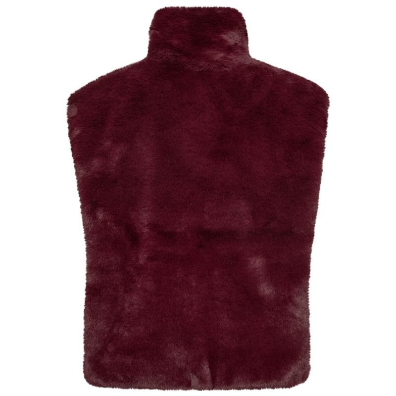 Bordeauxrode faux fur waistcoat Fony - Capuchon Fashion