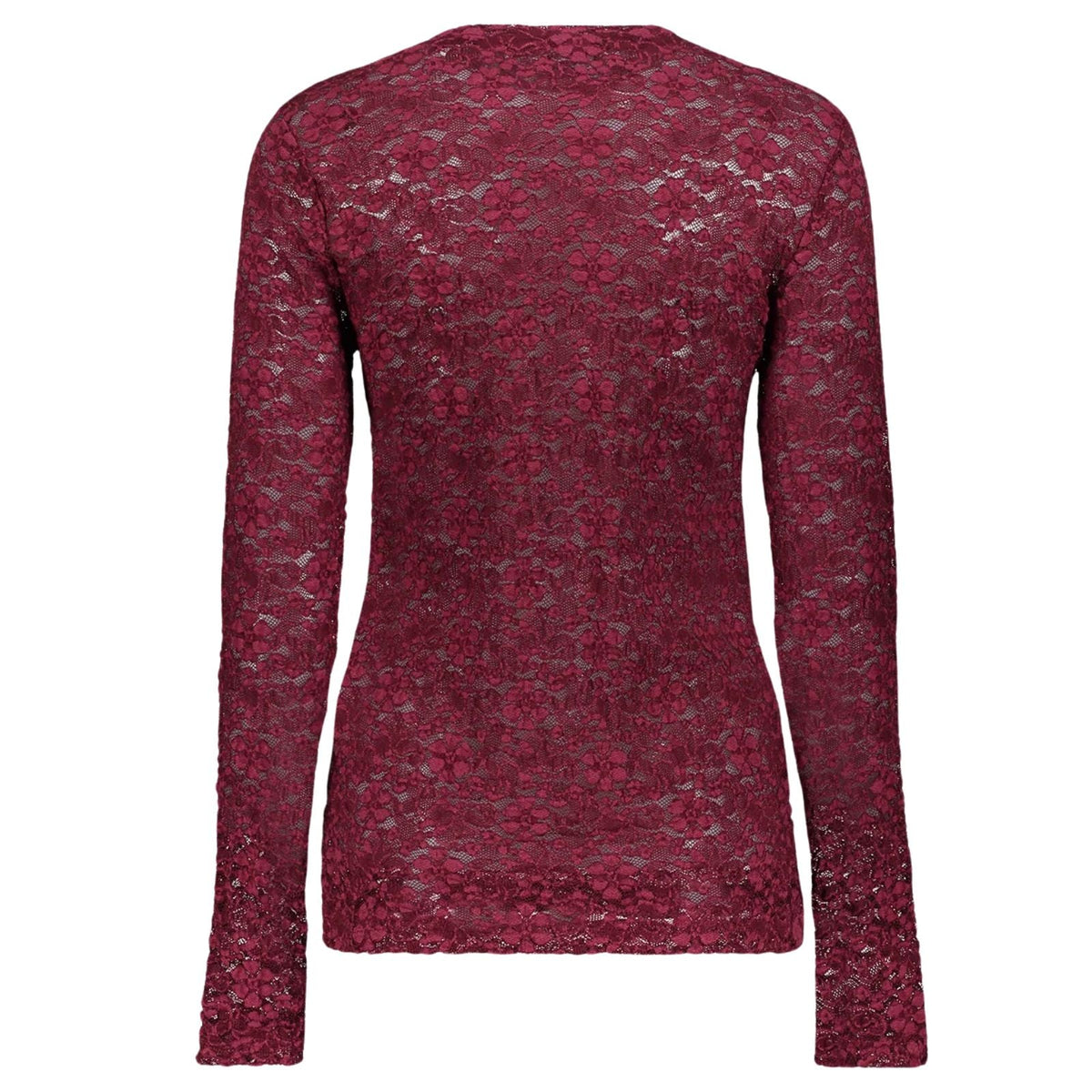 Bordeauxrode kanten top lace 62586 - Capuchon Fashion