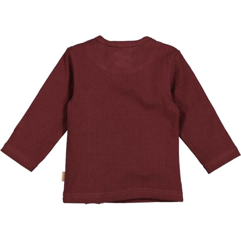 Bordeauxrode longsleeve Ruffles - Capuchon Fashion