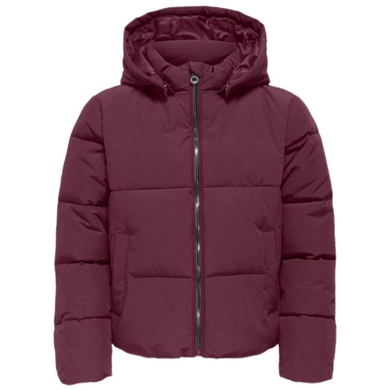 Bordeauxrode puffer jacket Dolly - Capuchon Fashion