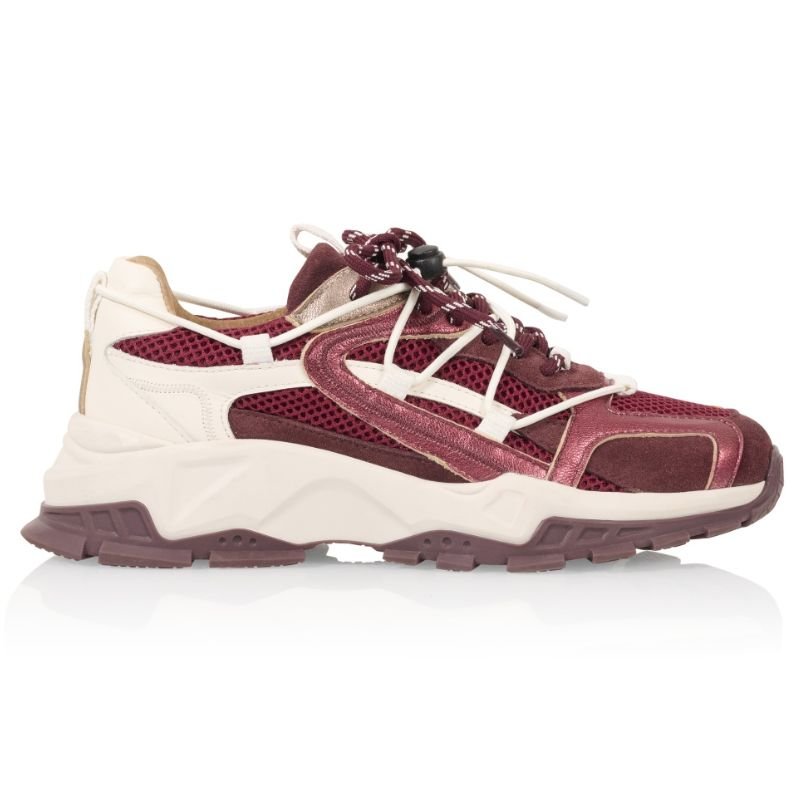 Bordeauxrode sneaker Isola Mesh - Capuchon Fashion