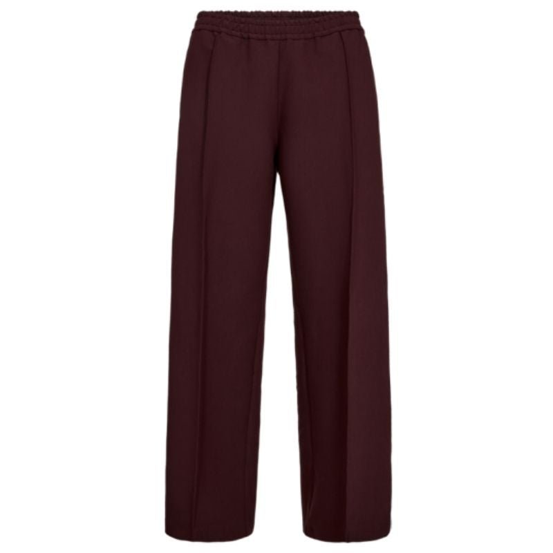 Bordeauxrode sporty tape broek Sofia - Capuchon Fashion