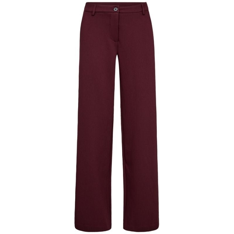 Bordeauxrode wide fit broek Nanni - Capuchon Fashion