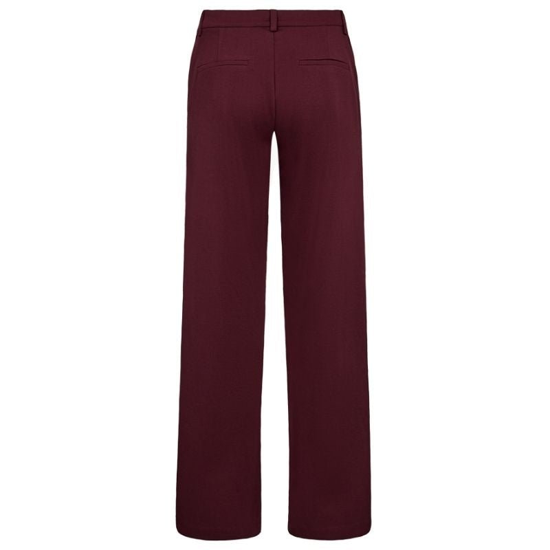Bordeauxrode wide fit broek Nanni - Capuchon Fashion