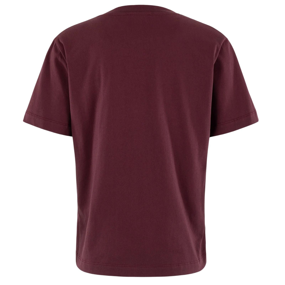 Bordeauxrood basic ronde hals t-shirt Slim - Capuchon Fashion