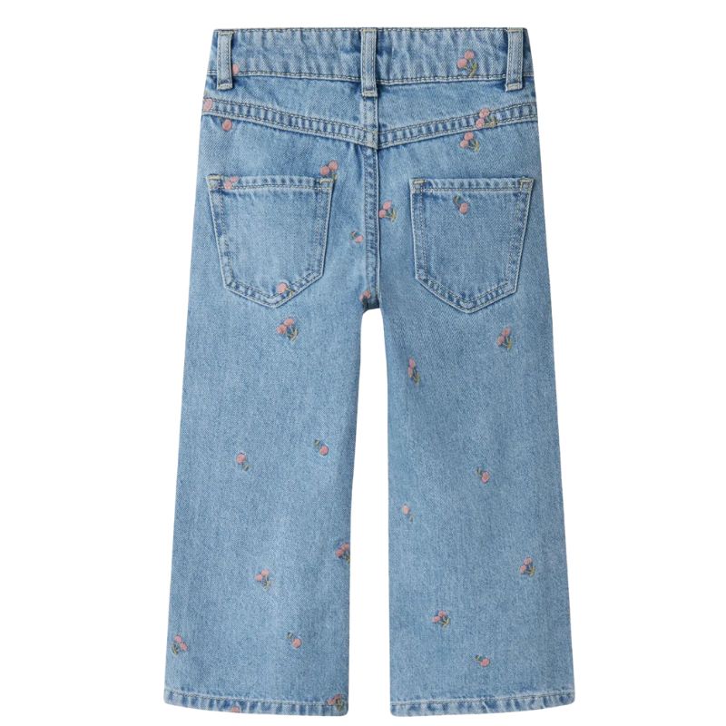 Light Blue Denim wide jeans Rose