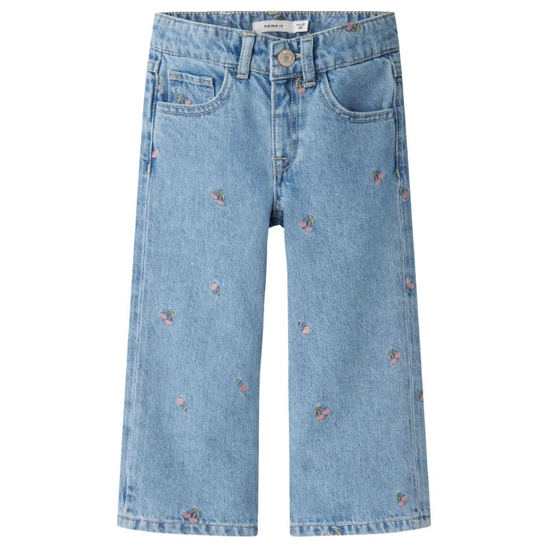 Light Blue Denim wide jeans Rose