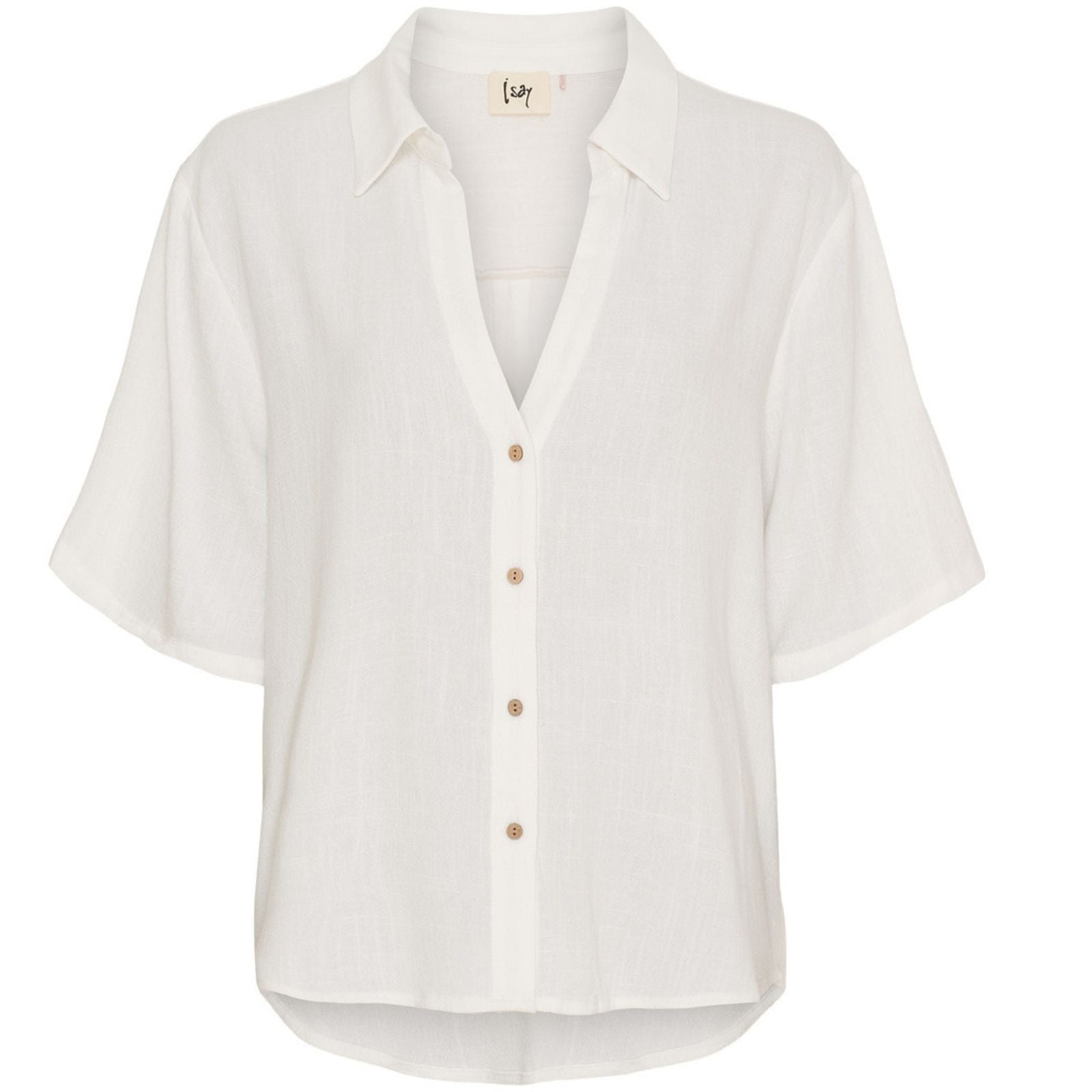Broken White linnen shirt Pearl - Capuchon Fashion