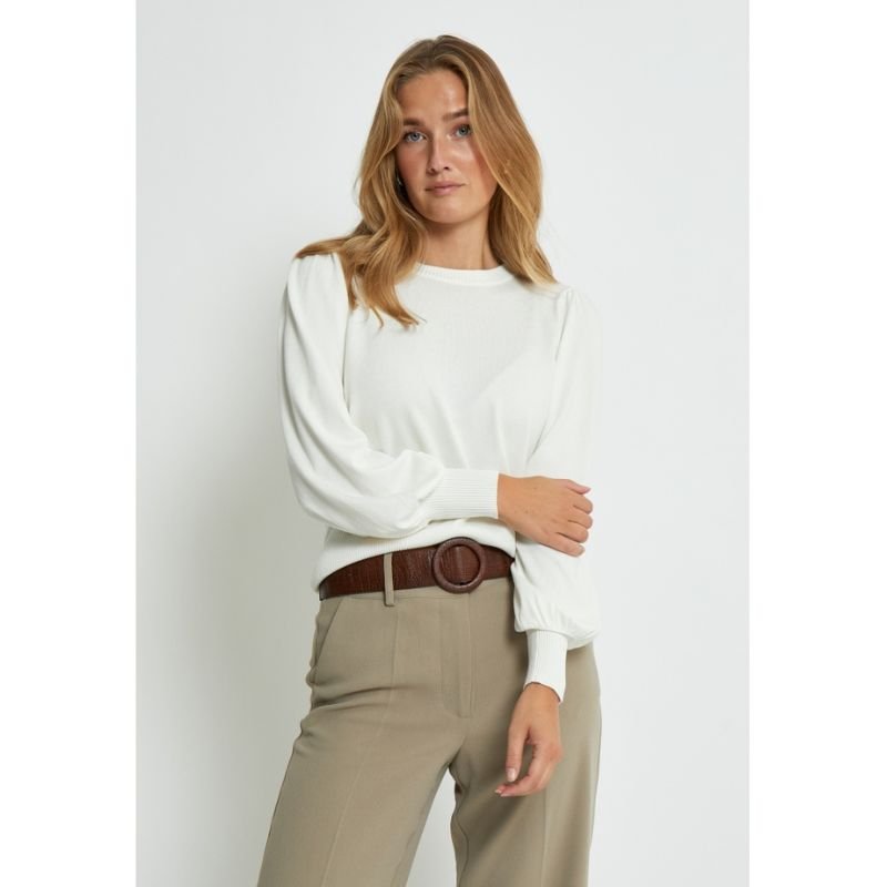 Broken White long sleeve pullover Liva - Capuchon Fashion