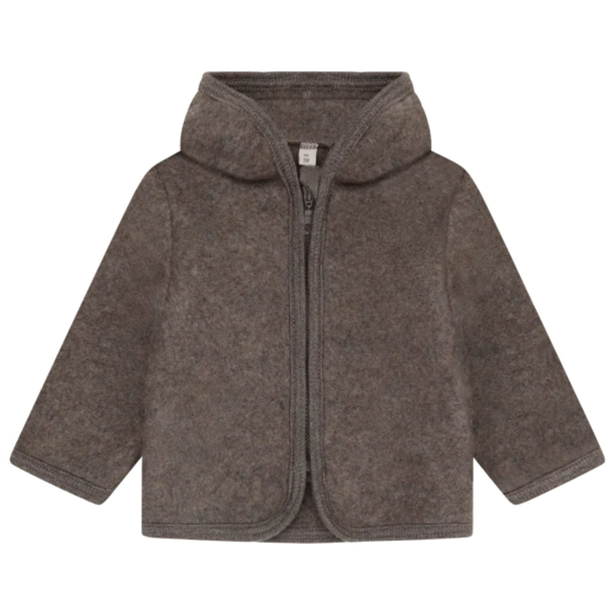 Brown Melange jacket Ears Wool Fleece - Capuchon Fashion