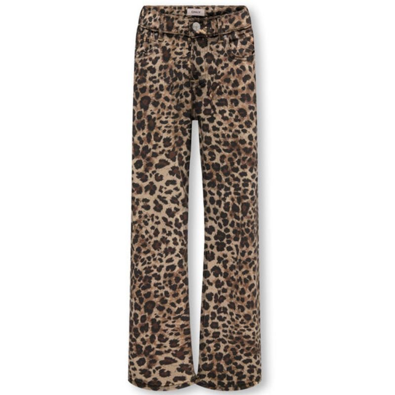 Bruin geprinte broek Gianna - Capuchon Fashion