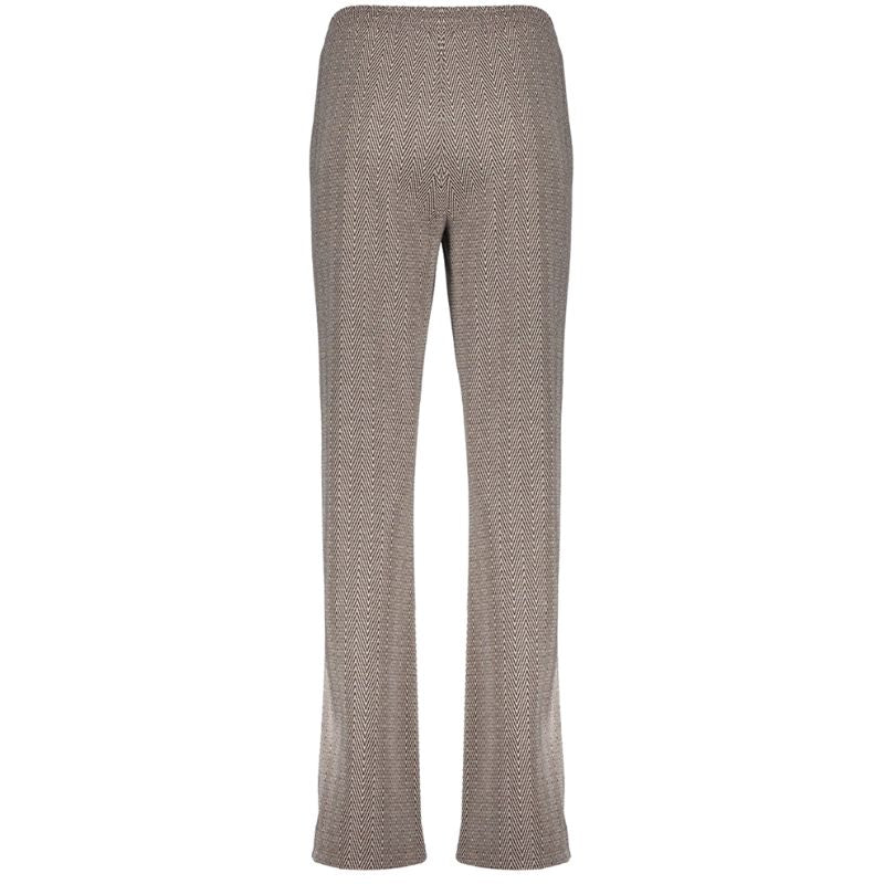 Bruin geprinte flared broek 51573 - Capuchon Fashion