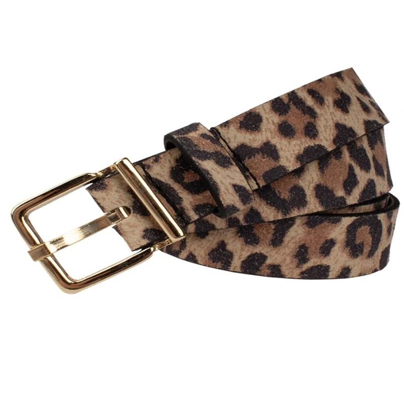 Bruin geprinte leopard riem 25227 - Capuchon Fashion