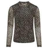 Bruin geprinte longsleeve Erica - Capuchon Fashion