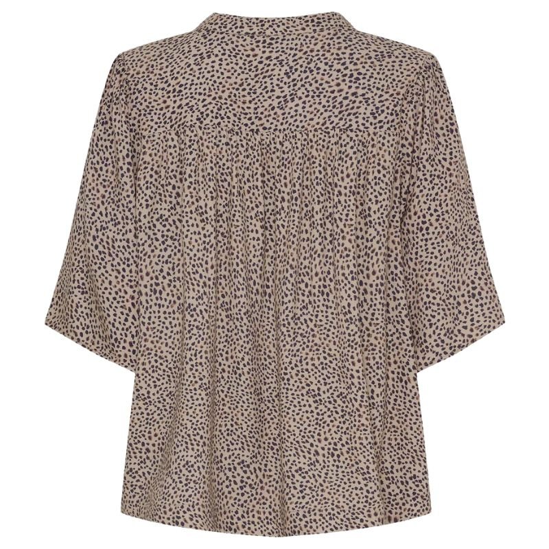 Bruin geprinte top Gyta - Capuchon Fashion