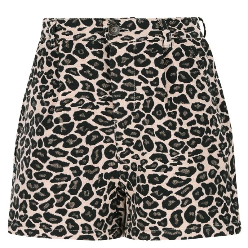 Bruin geprinte woven short Fini - Capuchon Fashion
