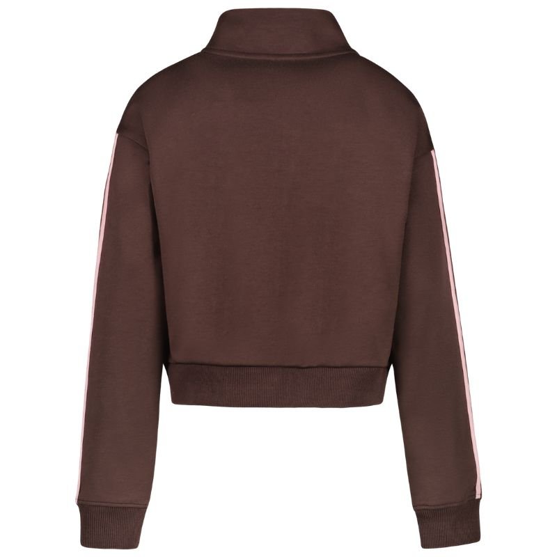 Bruin gestreept sweat vest Sierra - Capuchon Fashion