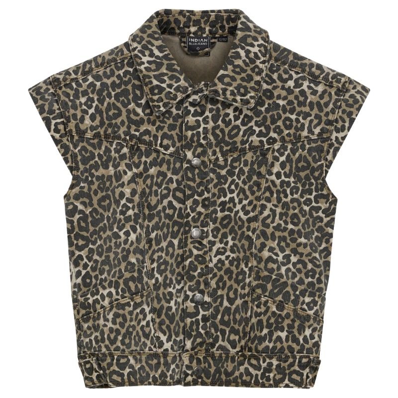 Bruin gilet Leopard - Capuchon Fashion
