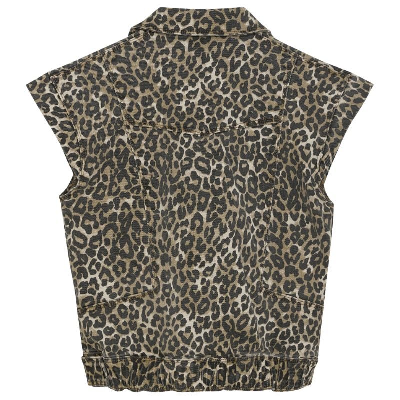 Bruin gilet Leopard - Capuchon Fashion