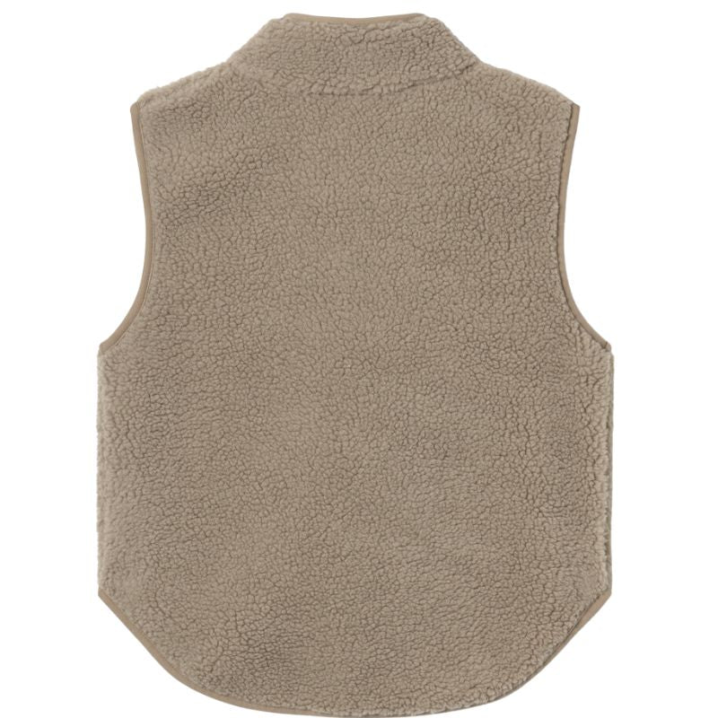 Bruin teddy vest Noderne - Capuchon Fashion