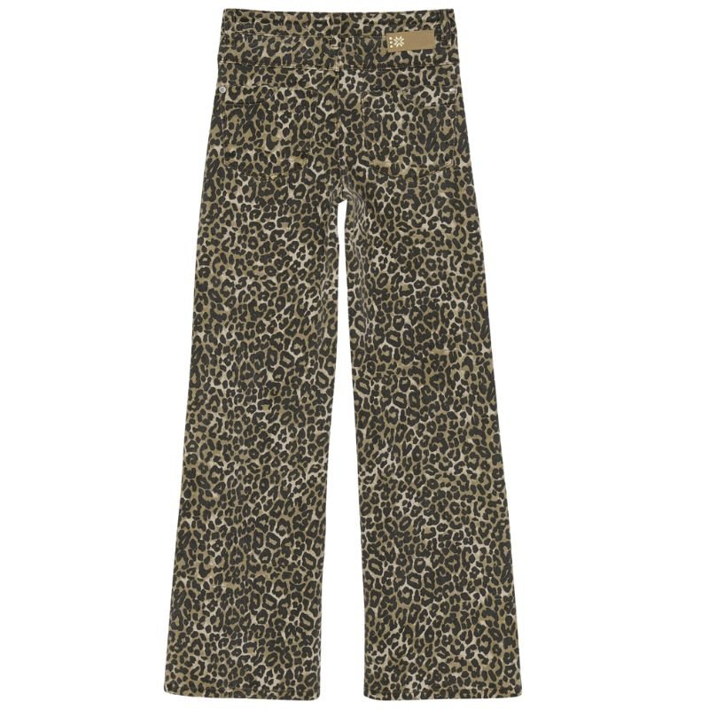 Bruine broek Wide Fit Leopard - Capuchon Fashion