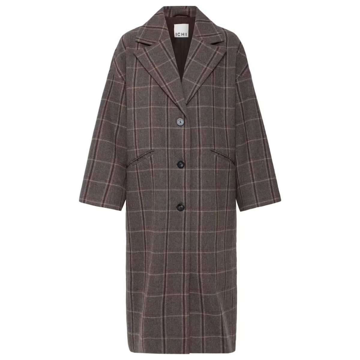 Bruine checkprint jacket Emmalu - Capuchon Fashion
