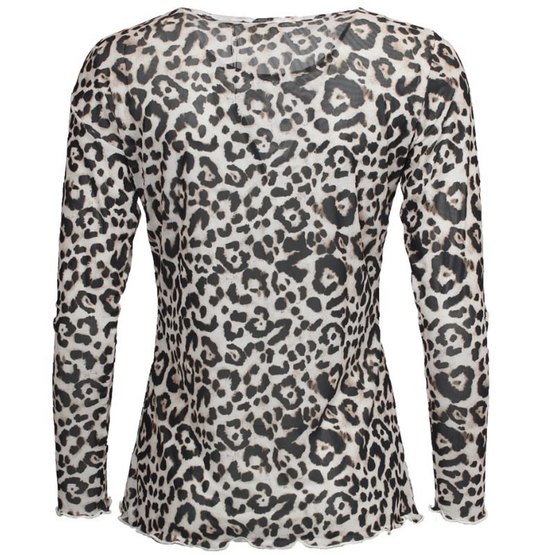 Bruine longsleeve meshtop Fifi - Capuchon Fashion