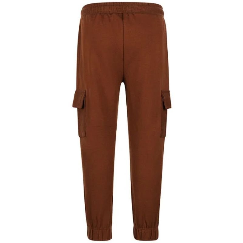 Bruine loose fit joggingbroek O56888 - Capuchon Fashion
