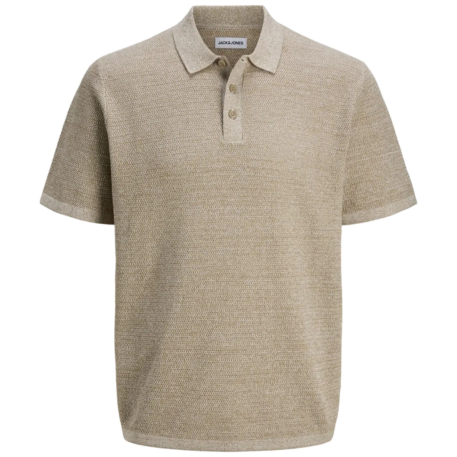 Bruine regular fit knit polo George - Capuchon Fashion