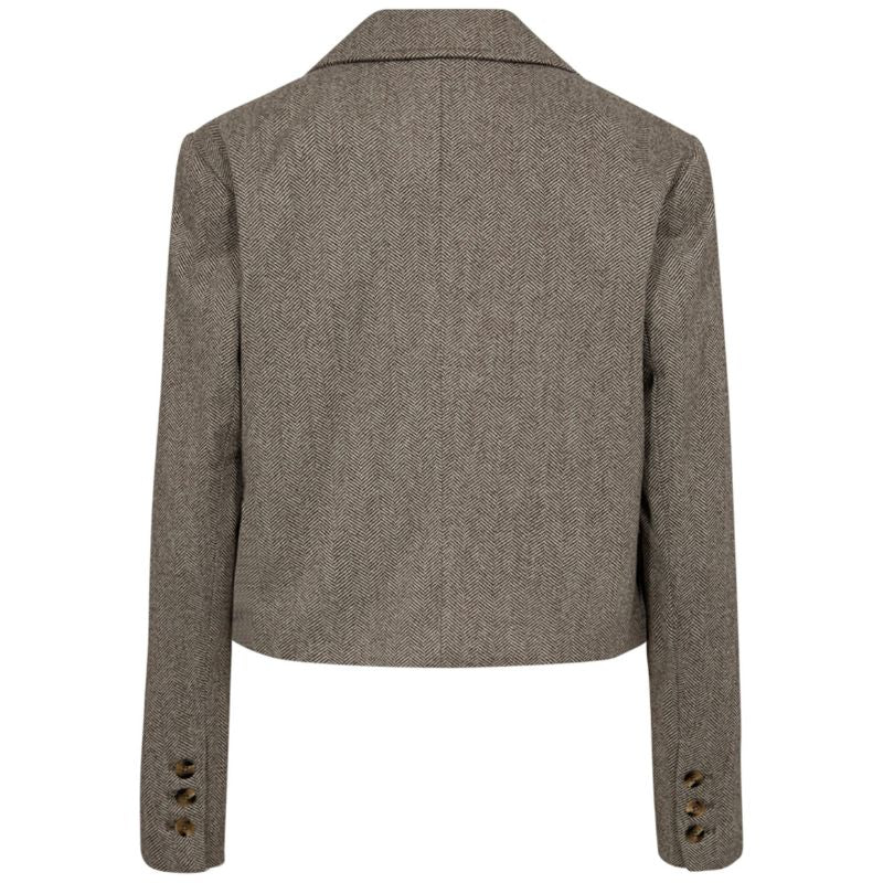 Bruingrijze blazer Sillen - Capuchon Fashion