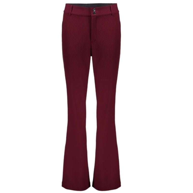 Burgundy comfy flared broek 51610 - Capuchon Fashion