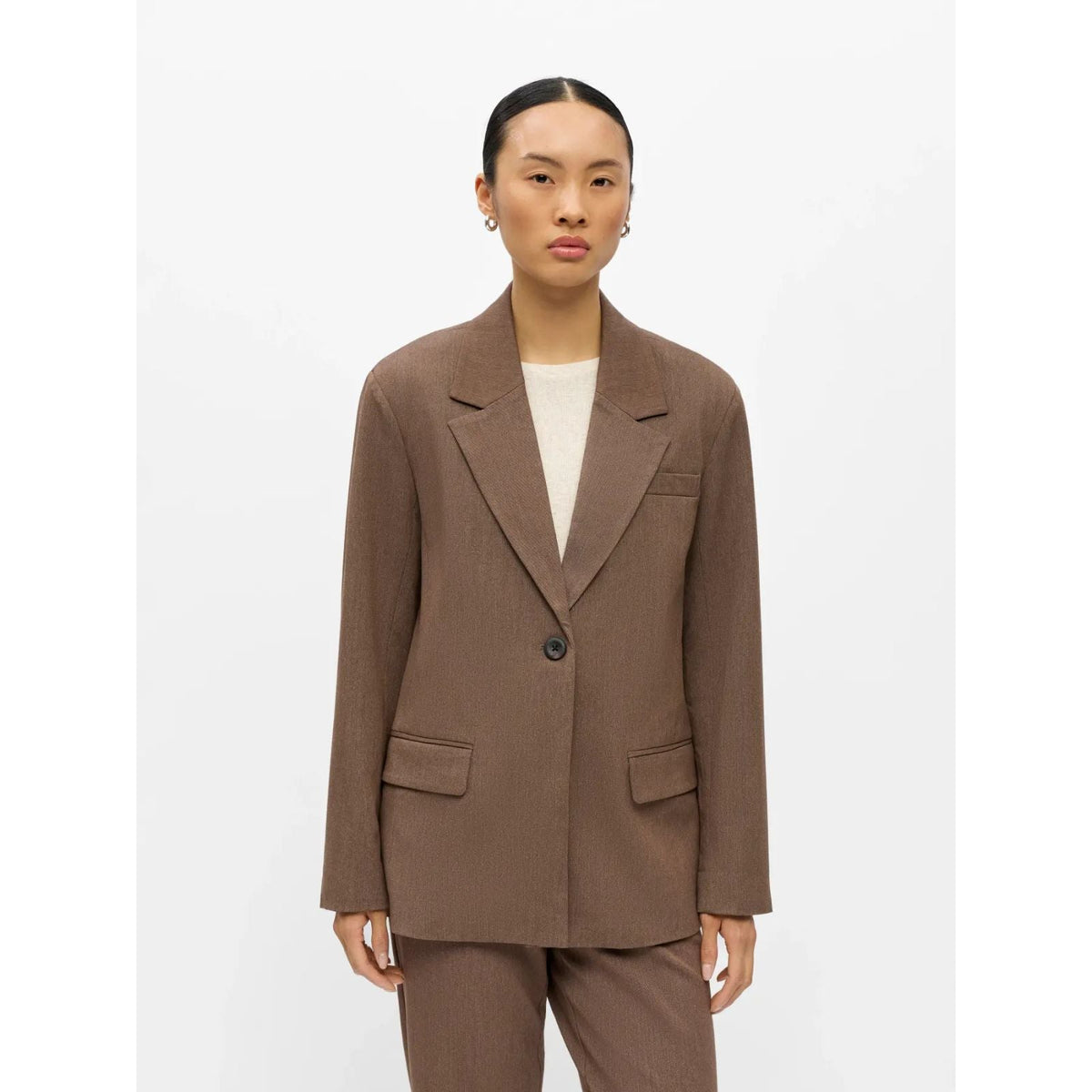 Carafe melange long blazer Lisa - Capuchon Fashion