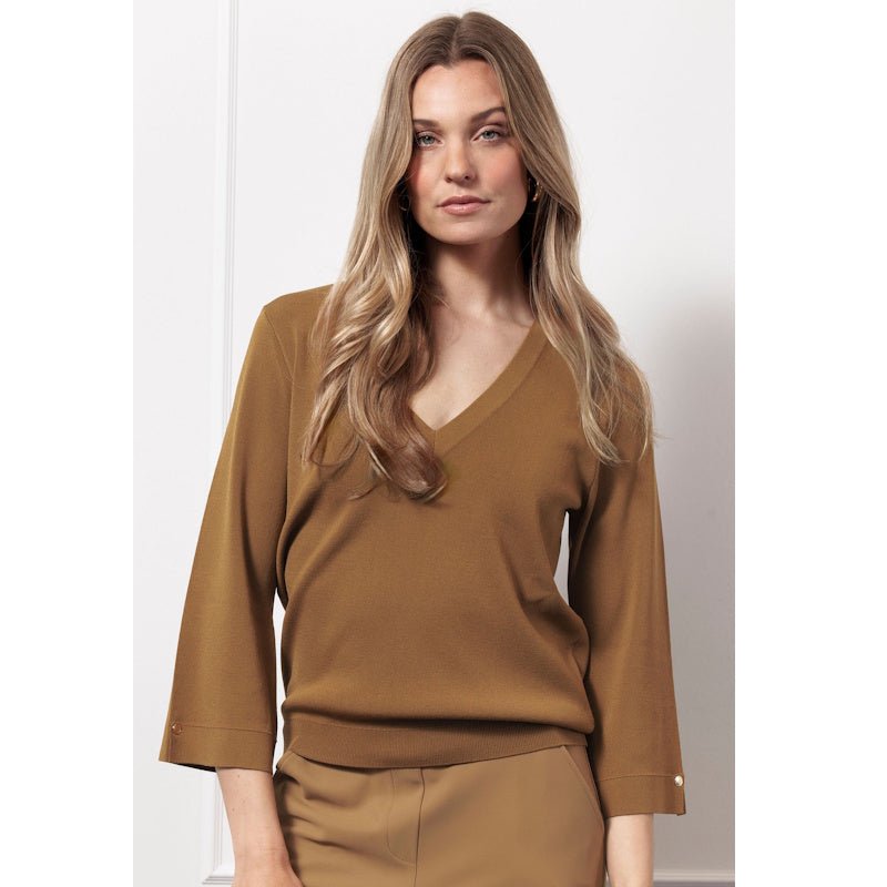 Caramel pullover Linay 3/4 sleeve - Capuchon Fashion