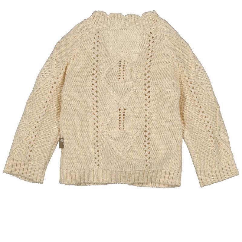 Zandkleurig v-hals cardigan Knit