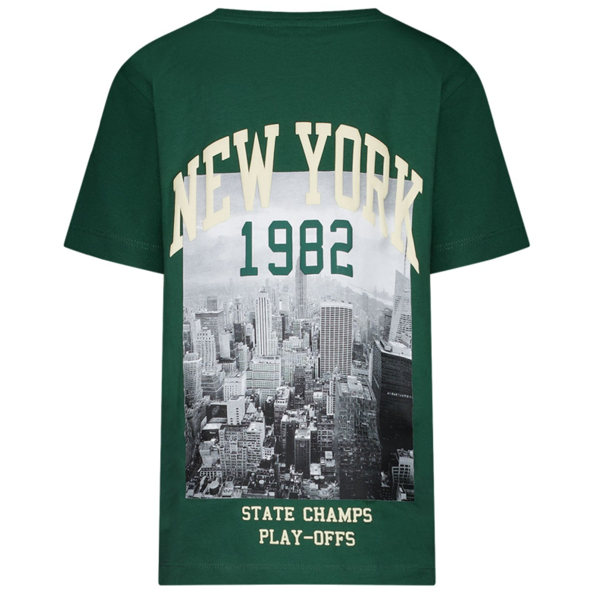Donkergroen backprint t-shirt Copes