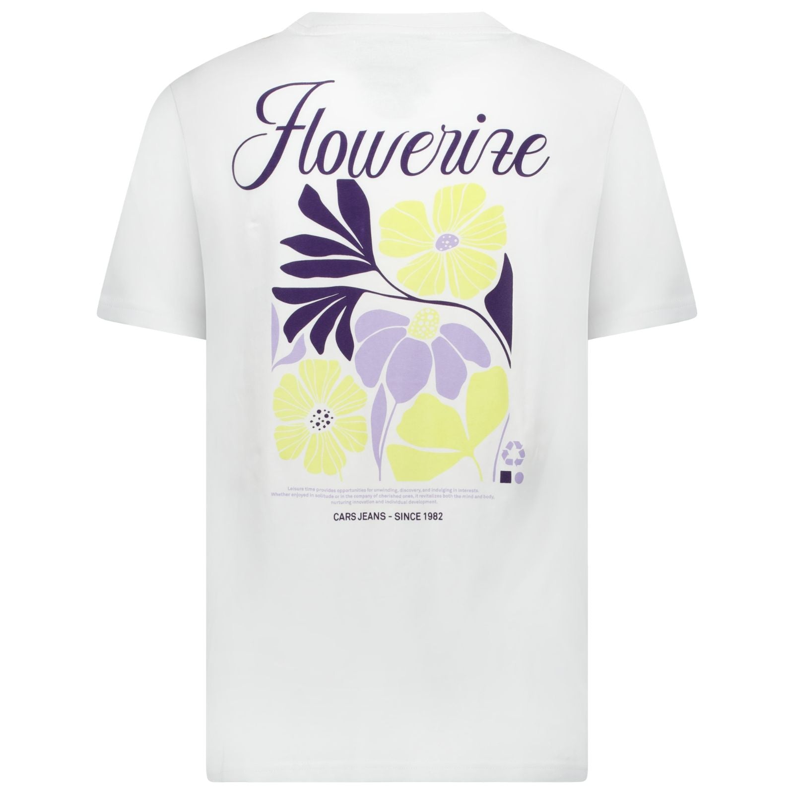 Wit ronde hals backprint t-shirt Ritzo