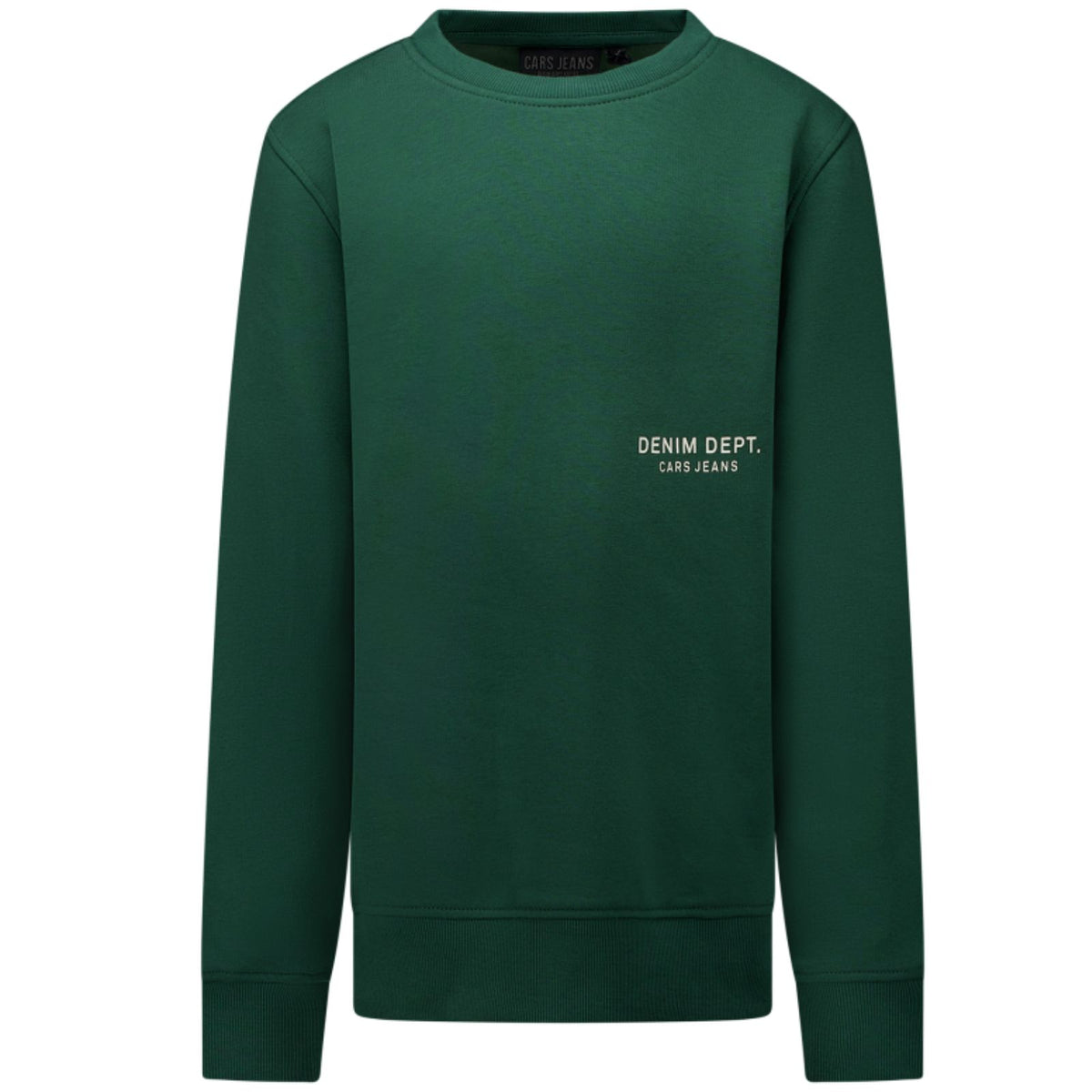 Donkergroene ronde hals sweater Bramie
