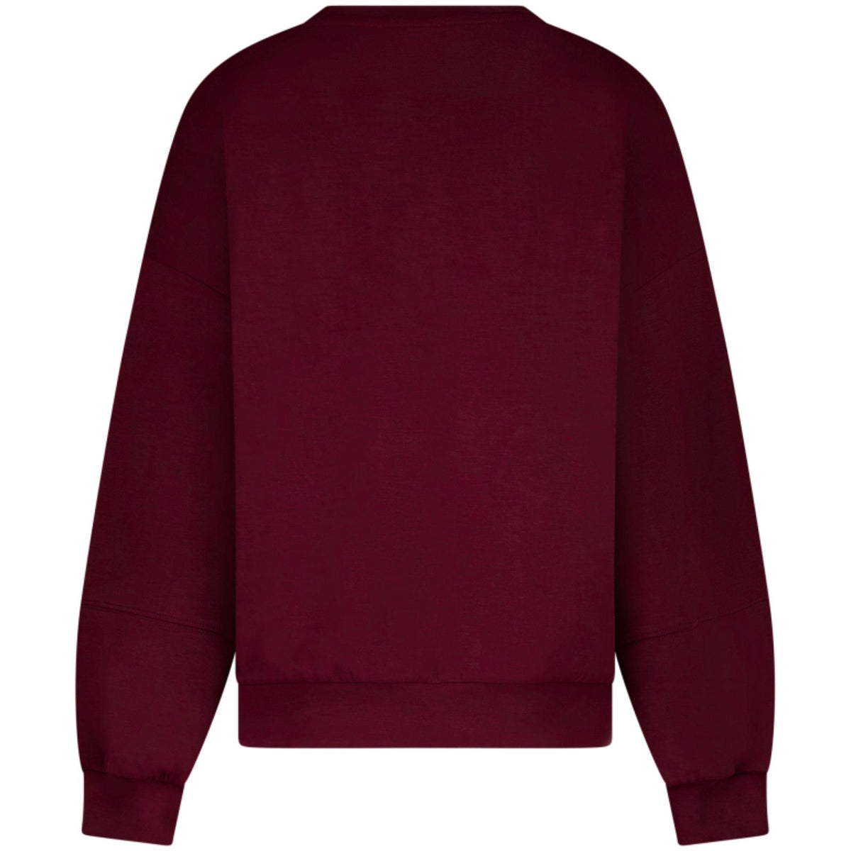 Bordeauxrode ronde hals sweater Remi