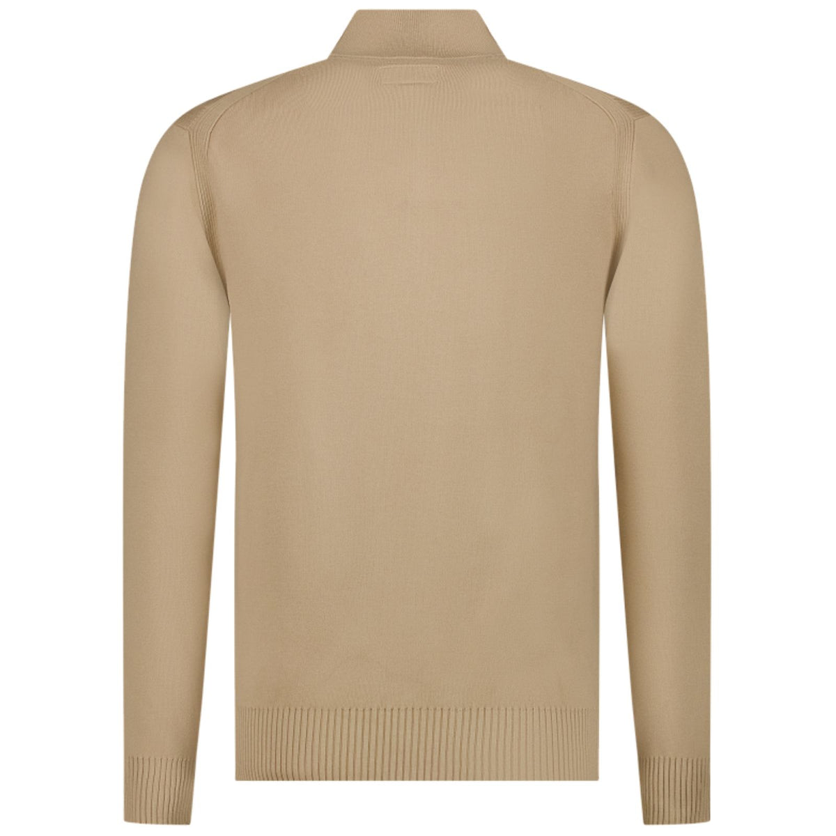 Beige knit half zip pullover Symor