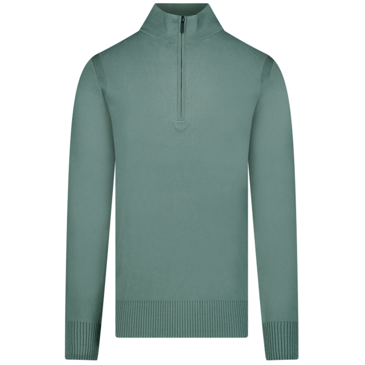 Groene knit half zip pullover Symor