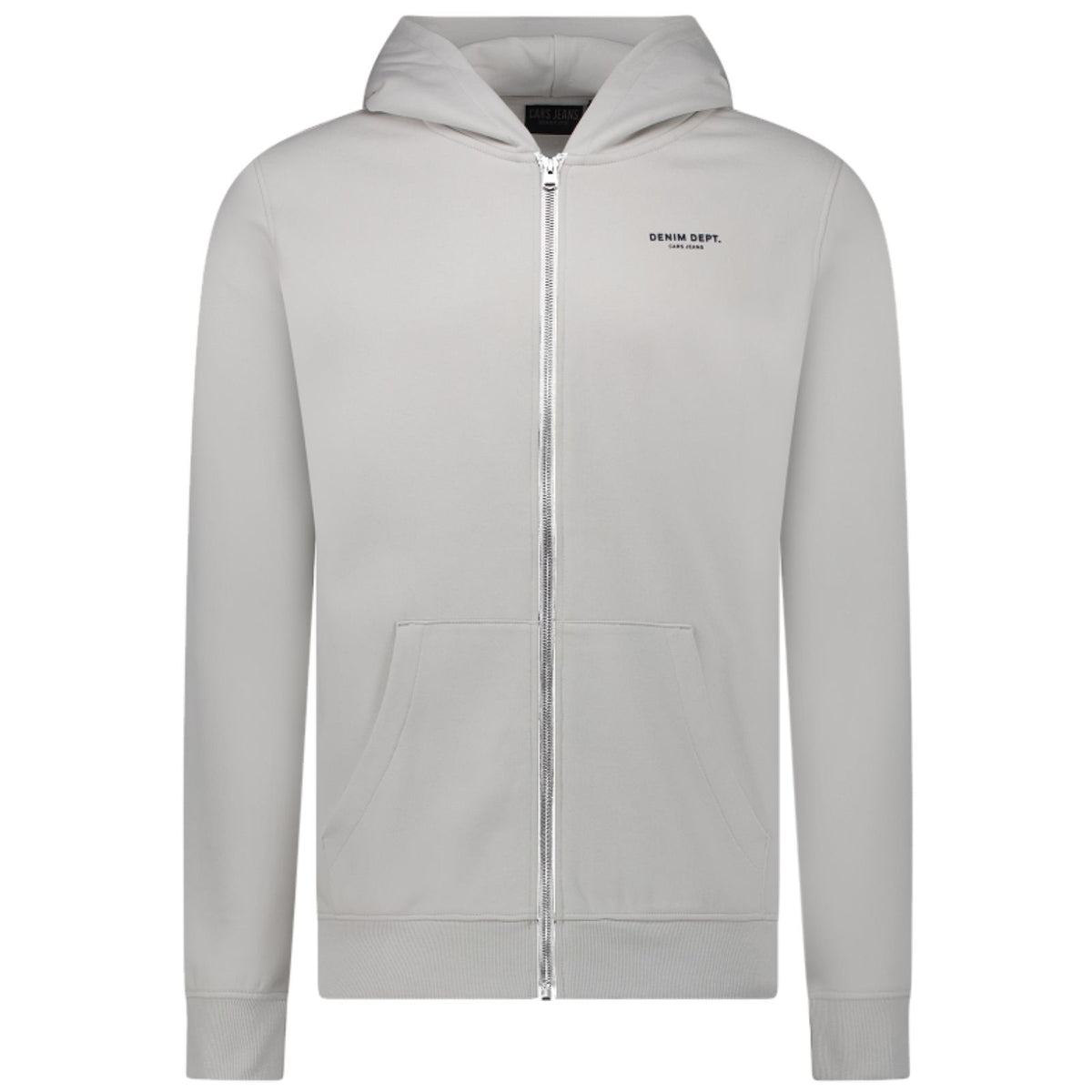 Lichtgrijs hood zip vest Yutto