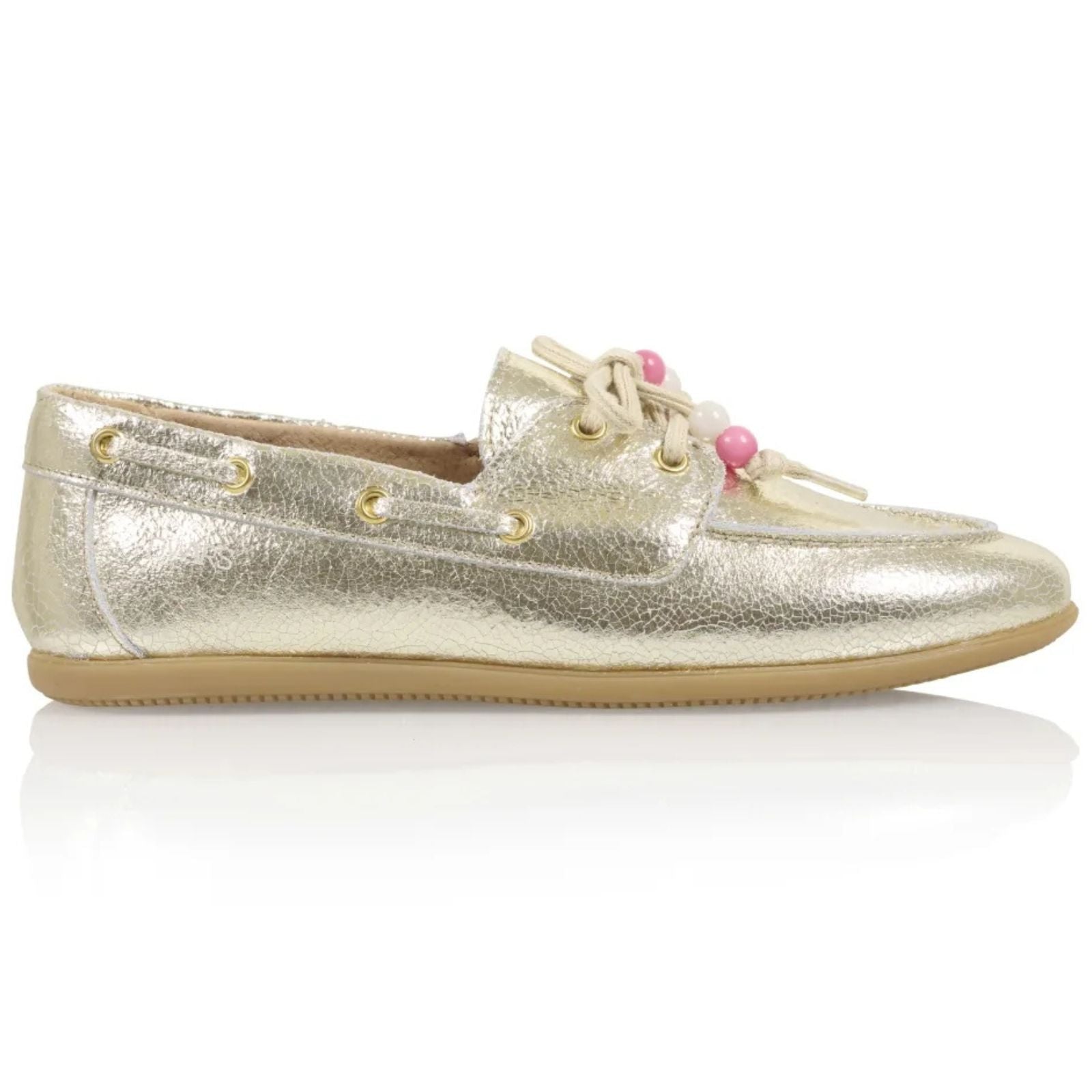 Champagne mocassin Latty Crackled - Capuchon Fashion