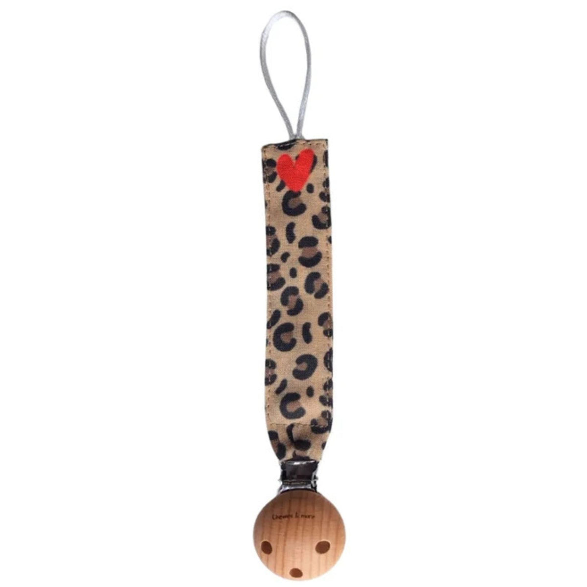 Beige leopard geprinte speenkoord Stof