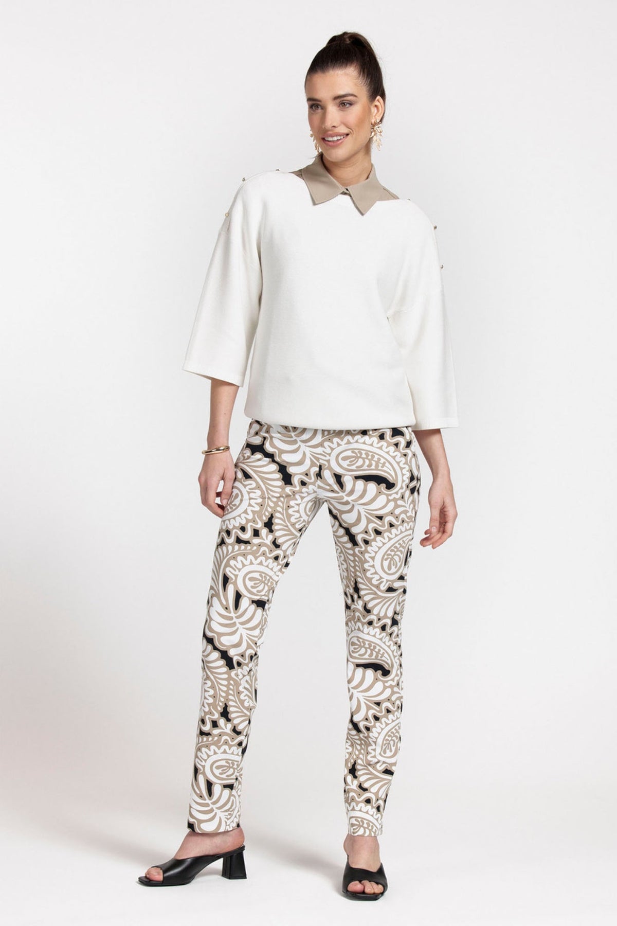 Clay geprinte broek Anke paisley - Capuchon Fashion