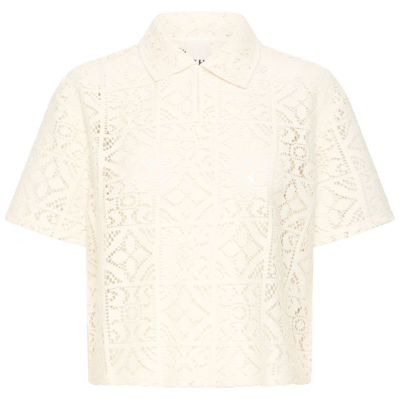 Cloud Dancer knitted ss shirt Naima - Capuchon Fashion